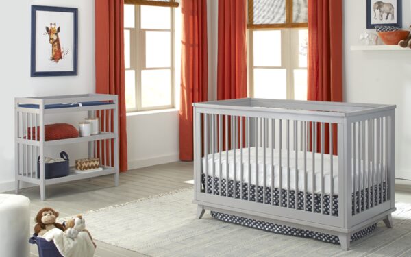 Mod 3-in-1 Convertible Crib (Grey, White & Natural)
