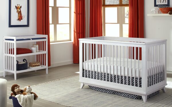 Mod 3-in-1 Convertible Crib (Grey, White & Natural) - Image 2
