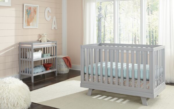 Moderna 3-in-1 Convertible Crib (Grey, Natural & White)