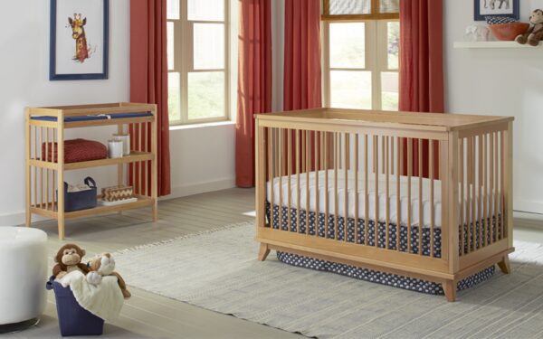 Moderna 3-in-1 Convertible Crib (Grey, Natural & White) - Image 3