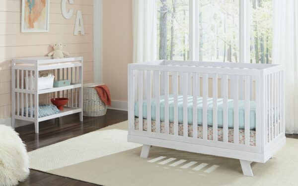 Moderna 3-in-1 Convertible Crib (Grey, Natural & White) - Image 5