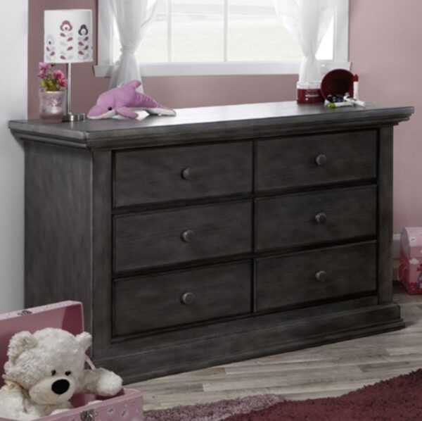 Moda Double Dresser ((Vintage White, Distressed Granite and Distressed Espresso) - Image 2