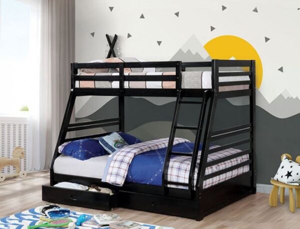 Moonlight Twin over Full Bunk Bed (Gray, White, Oak, Espresso, Antique White, Black) - Image 4