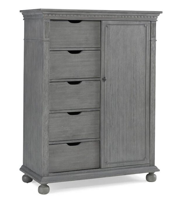 Dolce Babi Naples Curved Upholstered Crib in Nantucket Grey - Image 9