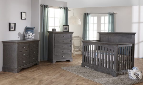 Regina Forever Convertible Crib (Distressed Granite and Vintage White) - Image 2
