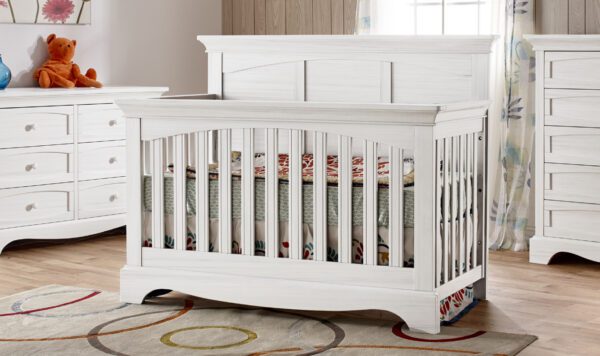 Regina Forever Convertible Crib (Distressed Granite and Vintage White) - Image 3