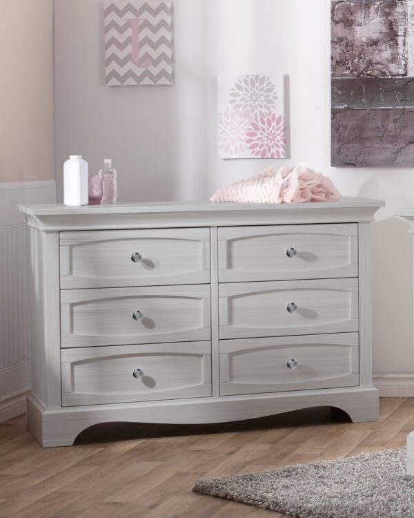 Regina Double Dresser (Distressed Granite and Vintage White) - Image 2