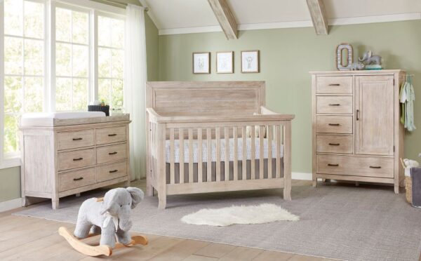 Remi Flat Top Convertible Crib in Sugar Cane