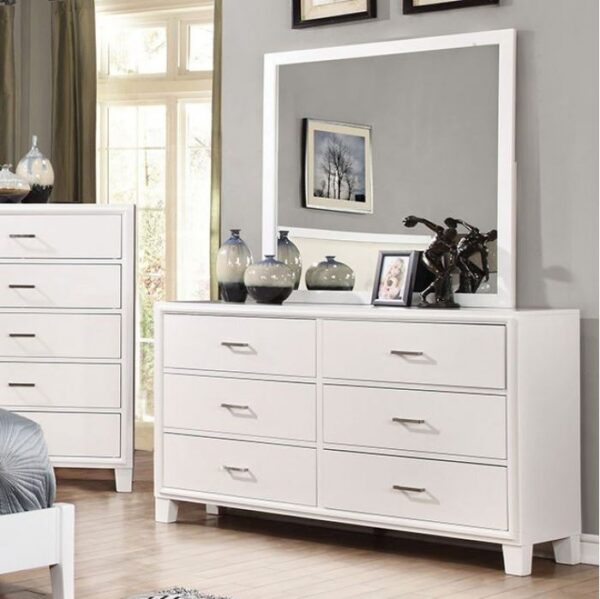 Rico Double Dresser (Espresso, Brown Cherry, White & Gray)