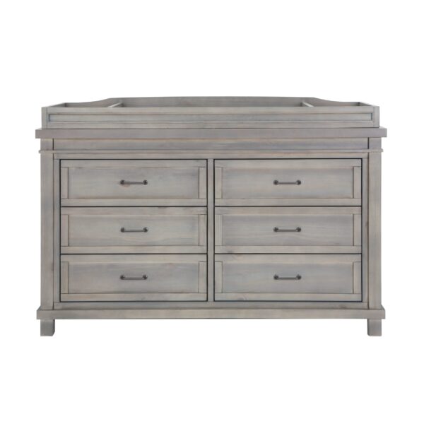 Roman Double Dresser (Washed Grey, Rustic Oak & White)
