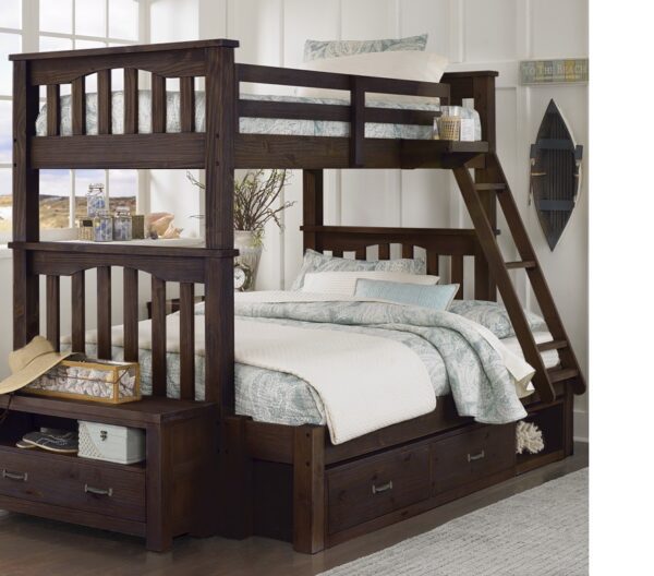Kenwood Collection Twin over Full Bunk Bed in Espresso