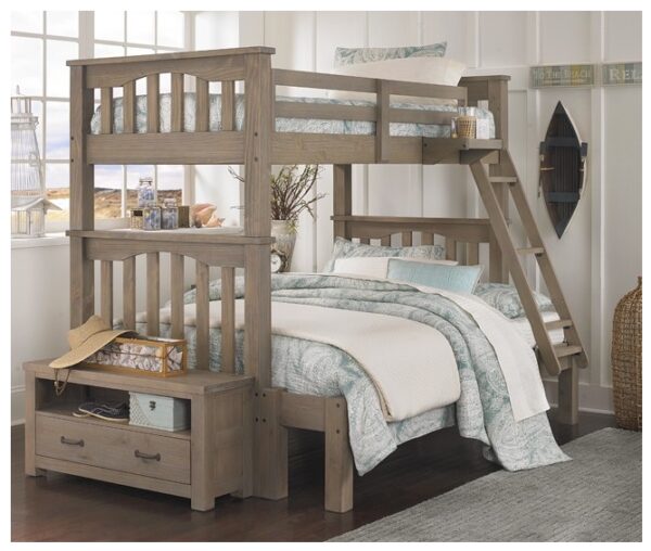 Kenwood Collection Twin over Full Bunk Bed in Driftwood