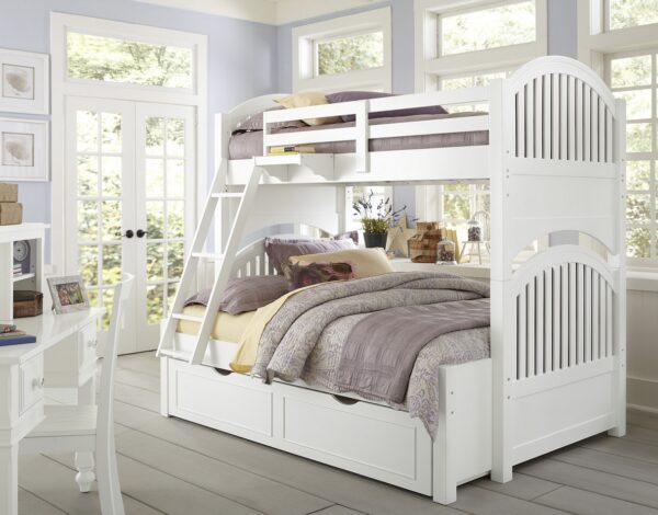 Beach House Collection Twin over Full Bunk Bed in White - Image 5