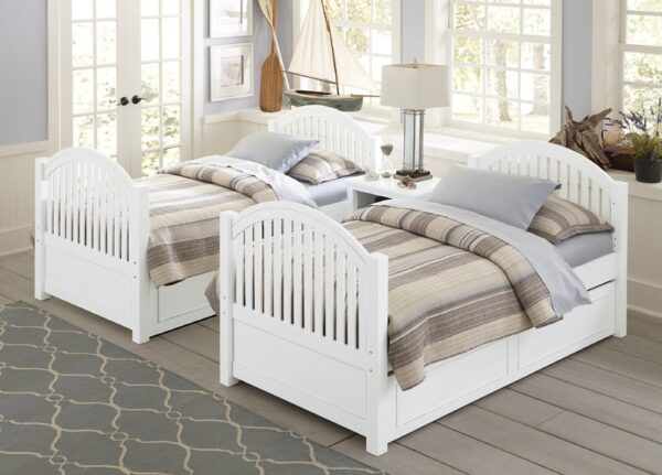 Beach House Collection Twin over Full Bunk Bed in White - Image 3