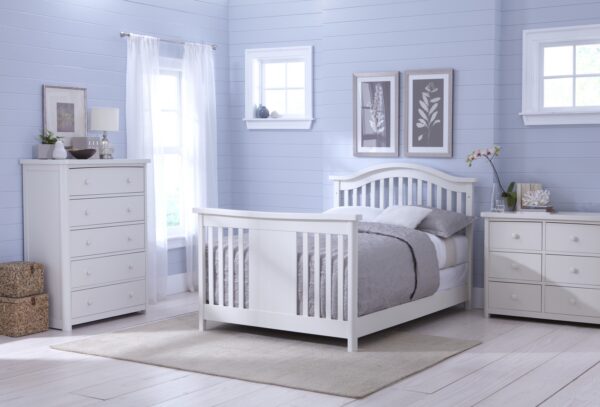 Baby Appleseed Stratford Convertible Crib (Pure White, Espresso, Morning Mist & Moon Grey) - Image 2