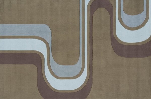 Groovy Stipe Army Green Kids Rug