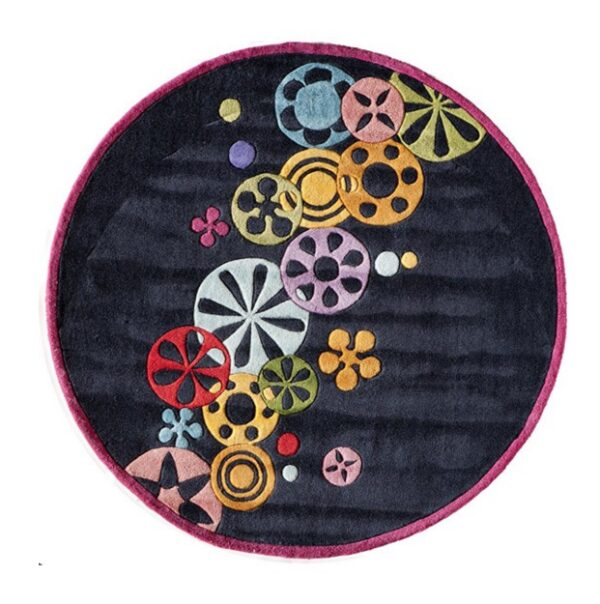 Modern Sprinkle Black Kids Rug - Image 3