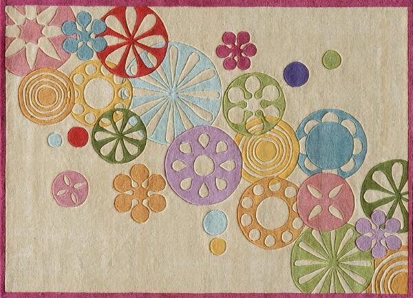 Modern Sprinkle Ivory Kids Rug
