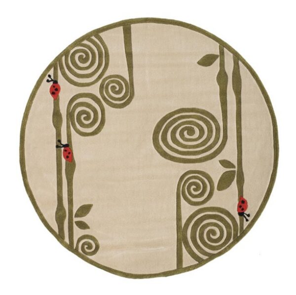 Curly Fern Ivory Kids Rug - Image 3