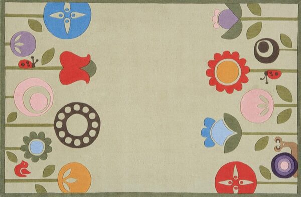 Modern Garden Grass Kids Rug