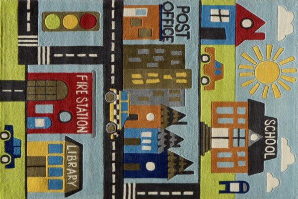Town Scene Kids Rug