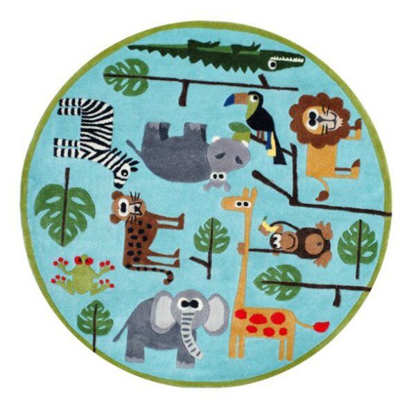 Safari Blue Kids Rug - Image 3