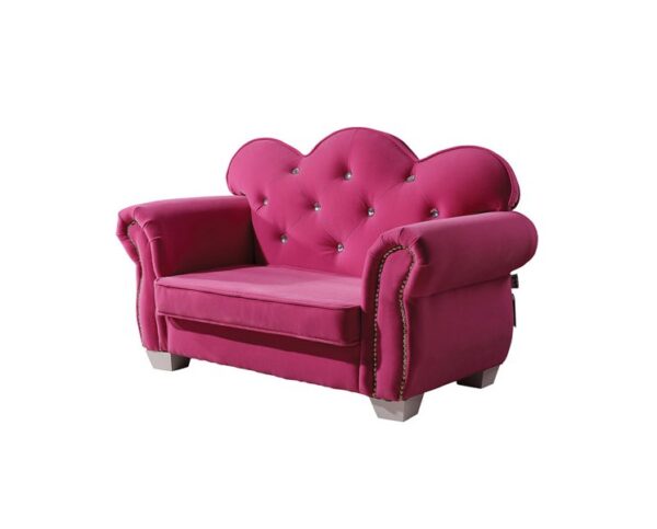 Celine Kids Loveseat Chair in Pink Fabric - Image 2