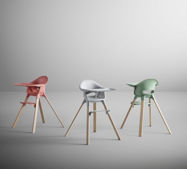 Stokke Clikk High Chair (Cloud Grey, White, Clover Green, Sunny Coral) - Image 2