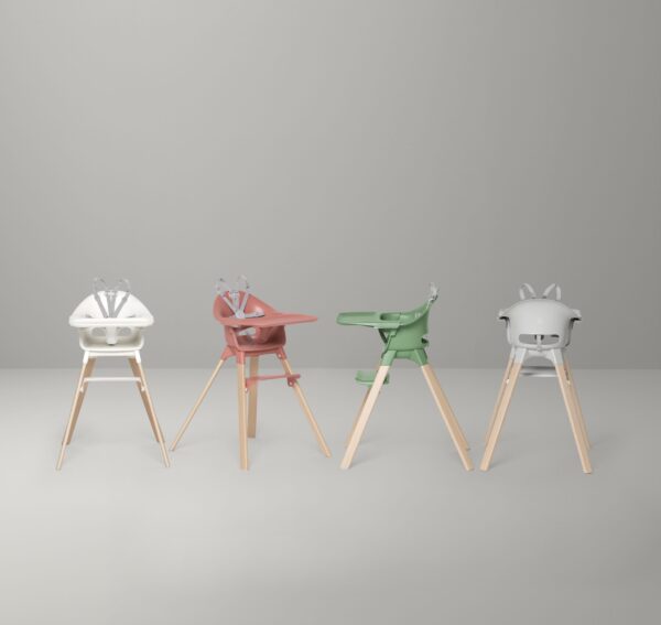 Stokke Clikk High Chair (Cloud Grey, White, Clover Green, Sunny Coral) - Image 3