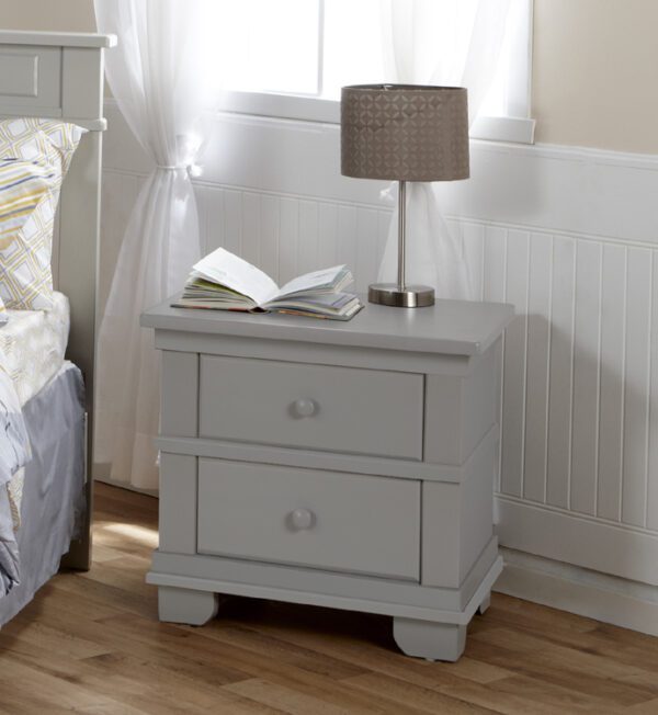 Toro Nightstand (Distressed Granite, Mocacchino, Stone and White) - Image 2