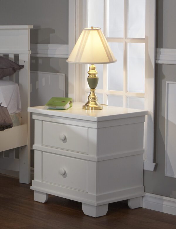 Toro Nightstand (Distressed Granite, Mocacchino, Stone and White)
