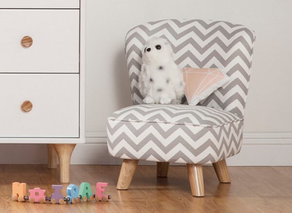 Pop Mini Chair Grey Chevron