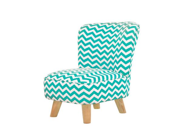 Pop Mini Chair Turquoise Chevron - Image 2
