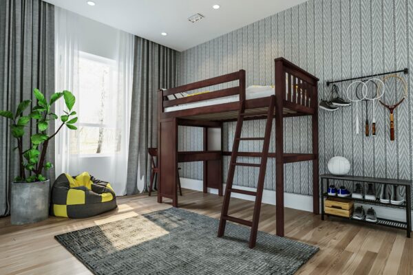 Jackpot Canterbury All-In-One Loft Bed in Espresso