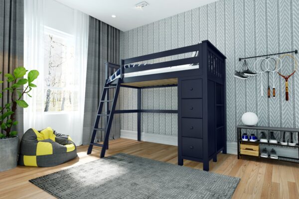 Jackpot Edinburgh All-In-One Loft Bed in Blue