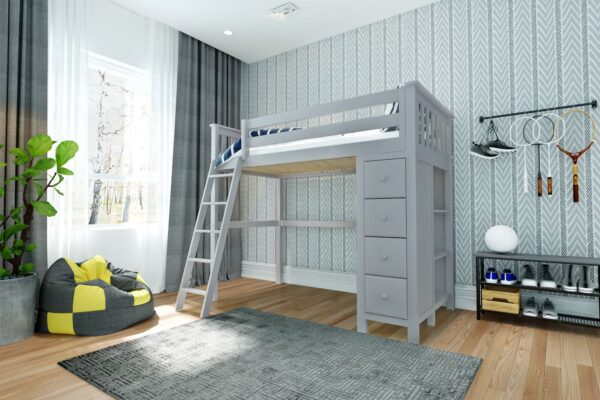 Jackpot Edinburgh All-In-One Loft Bed in Grey