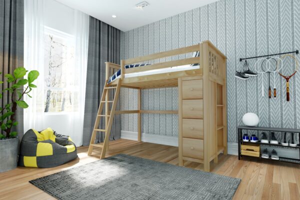 Jackpot Edinburgh All-In-One Loft Bed in Natural