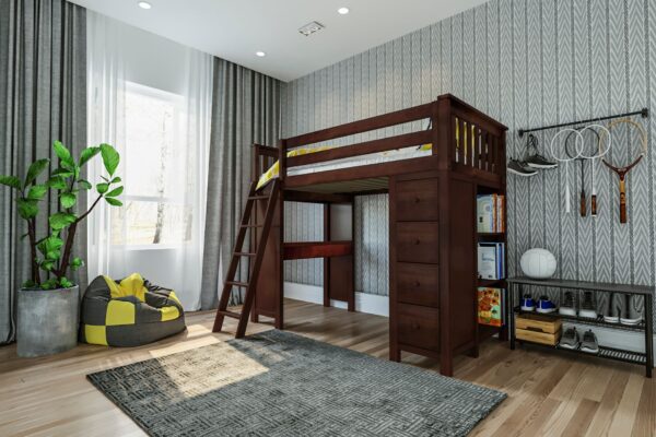 Jackpot Kensington Loft Bed in Espresso - Image 2