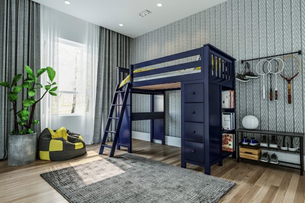 Jackpot Kensington Loft Bed in Blue - Image 2