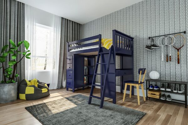 Jackpot Kensington Loft Bed in Blue
