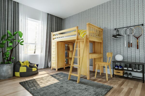 Jackpot Kensington Loft Bed in Natural