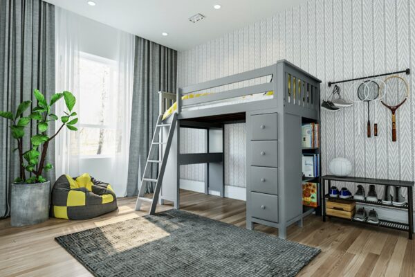 Jackpot Kensington Loft Bed in Grey - Image 2