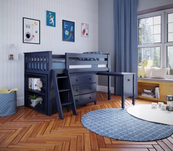 Jackpot Windsor All-In-One Loft Bed in Blue