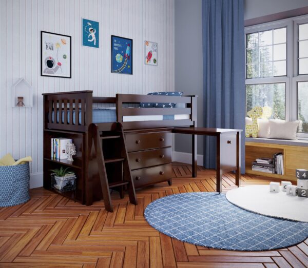 Jackpot Windsor All-In-One Loft Bed in Espresso