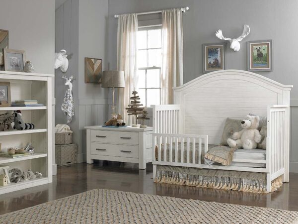 Nikki Lifetime 4-in-1 Convertible Crib in Weathered White - Image 2