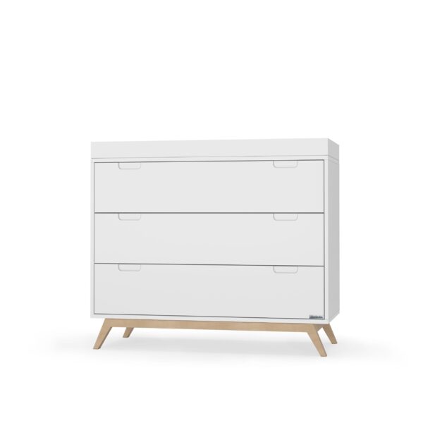 3 Drawer Dresser (White & White/Natural)
