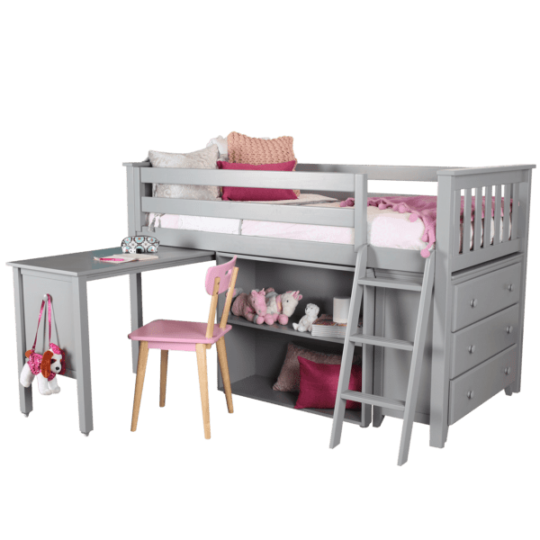 Jackpot Windsor All-In-One Loft Bed in Grey - Image 2