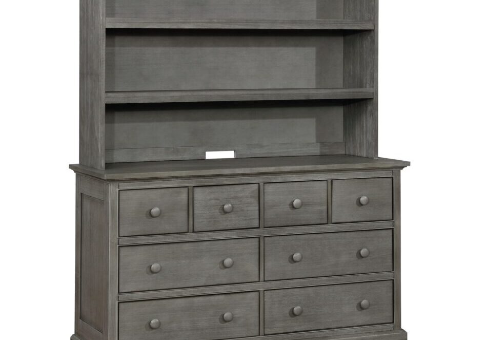 Charlie-6-Drawer-Dresser-with-Hutch-in-Weathered-Grey