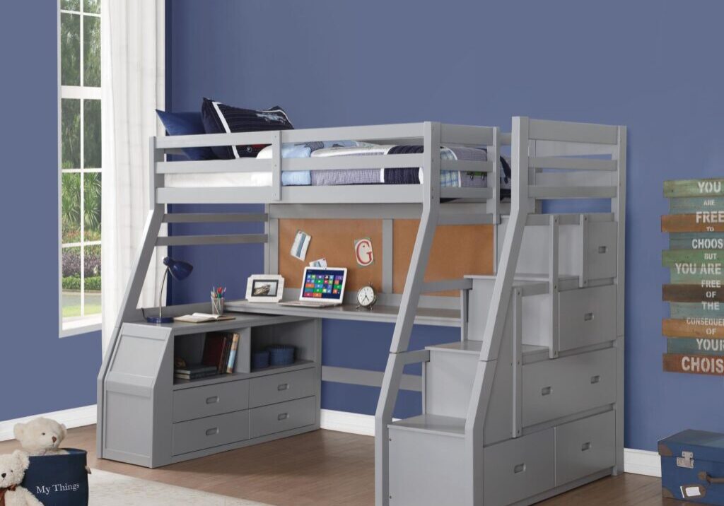 Jay-Twin-Size-Loft-BEd-with-Staircase-in-Gray-Finish