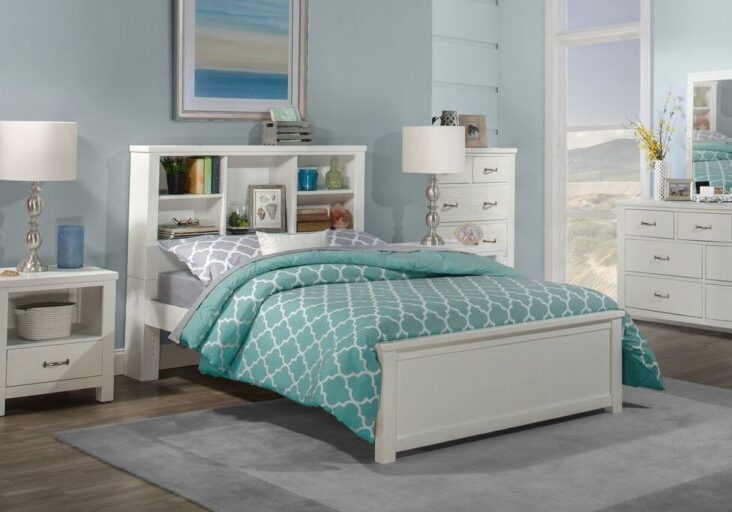 Kenwood-Full-Size-Bookcase-Bed-in-Distressed-White-768x512
